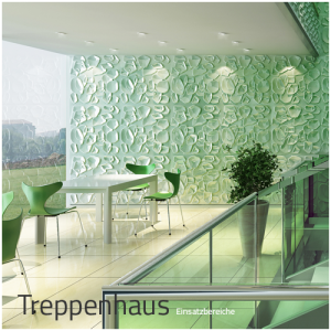 3D Wandpaneele - Einsatzbereich Privat - Treppenhaus - Deckenpaneele - 3D Tapeten