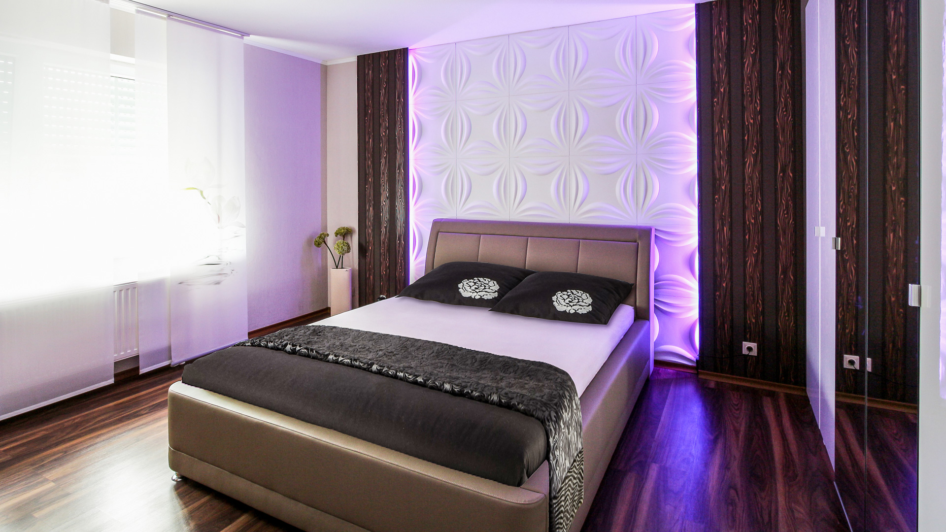 Schlafzimmer • 9D Wandpaneele  Deckenpaneele  Wandverkleidung