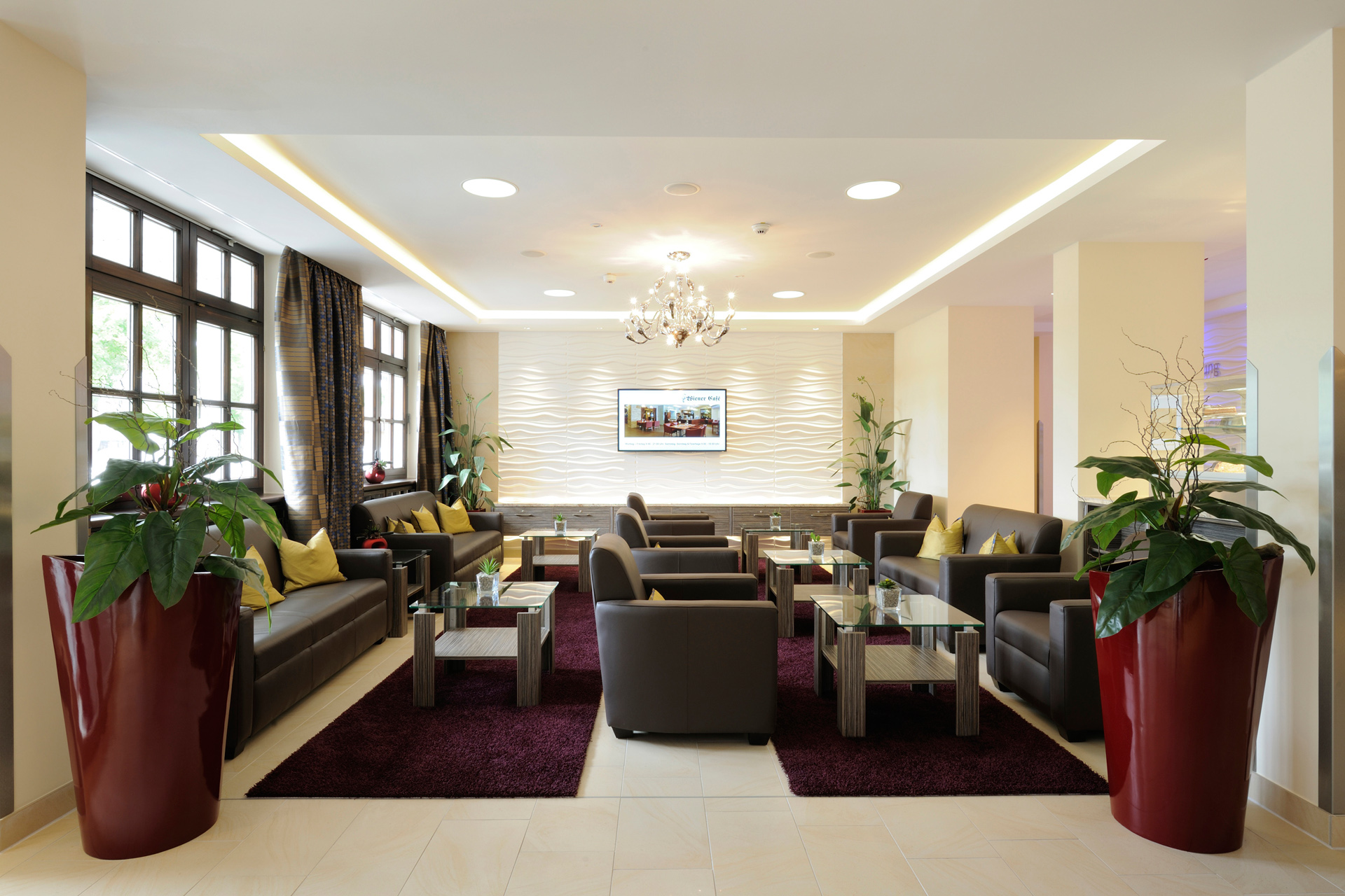 3D Wandpaneele - Referenzen - Hotel Füssinger Hof - Deckenpaneele - 3D Tapeten - Wandverkleidung - Verblender