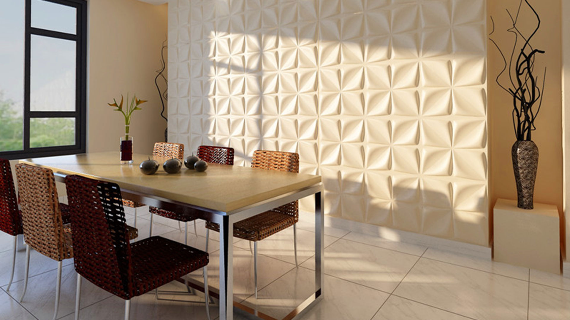 Aryl • 3D Wandpaneele | Deckenpaneele | Wandverkleidung aus Bambus